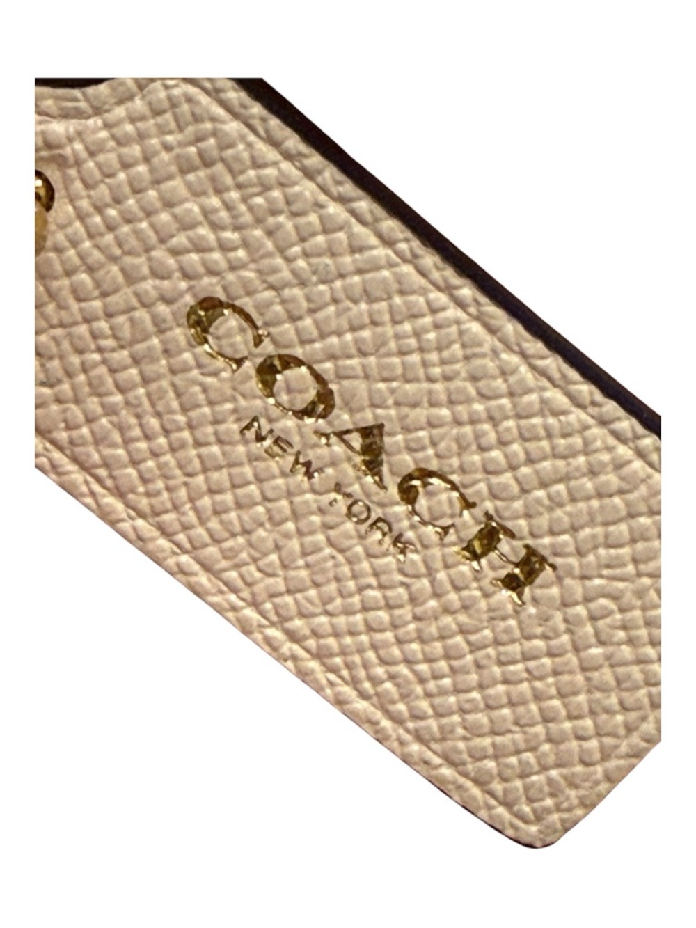 COACH Cream Leather Handbag Tag –